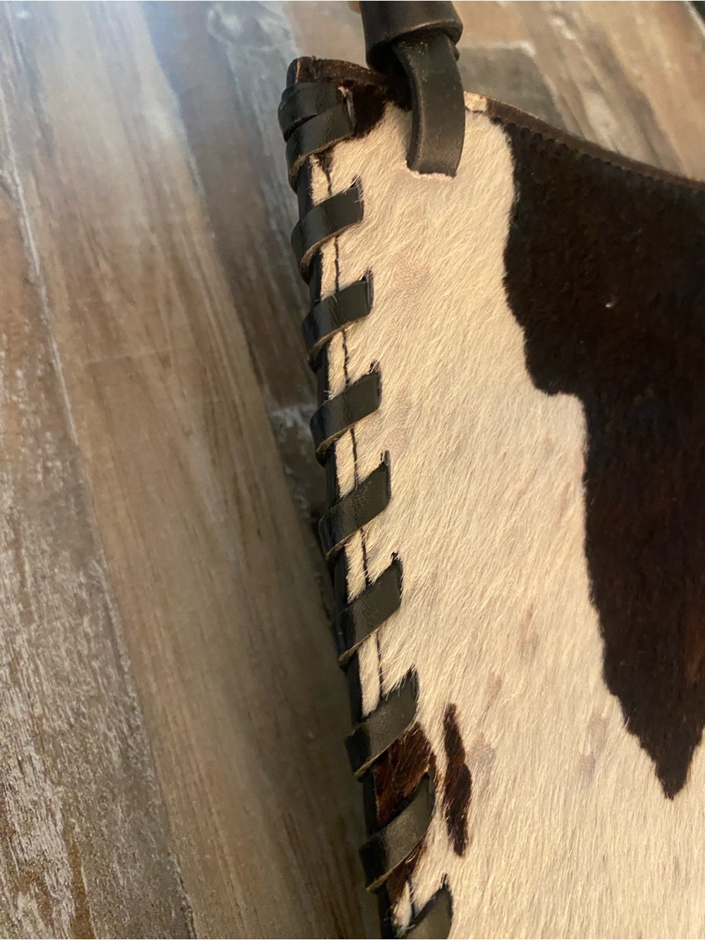 Fossil Brown & White Cowhide Crossbody Bag - Picture 9 of 12